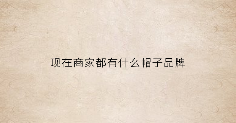 现在商家都有什么帽子品牌(商场专门卖帽子的品牌)