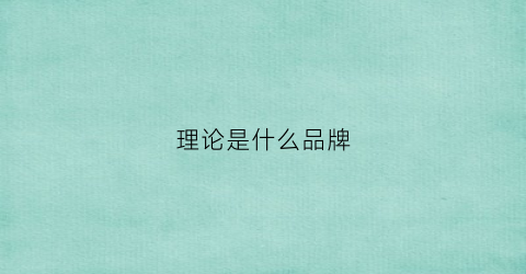 理论是什么品牌