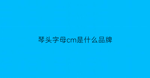 琴头字母cm是什么品牌(琴头是个m的是什么牌子)