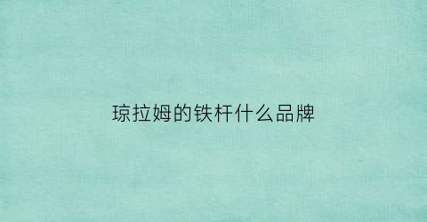 琼拉姆的铁杆什么品牌(琼拉姆的铁杆什么品牌好)