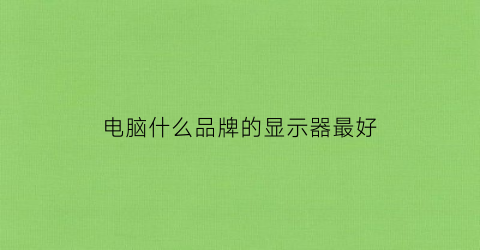 电脑什么品牌的显示器最好(电脑什么牌子的显示器好)