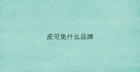 皮可免什么品牌(皮可熊唇釉属于什么档次)