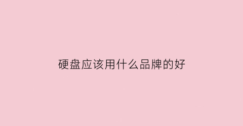 硬盘应该用什么品牌的好(硬盘买啥牌子的好)