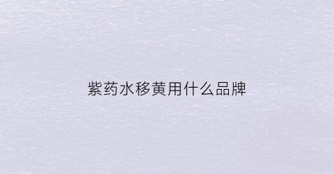 紫药水移黄用什么品牌(紫药水移黄头发变紫了)