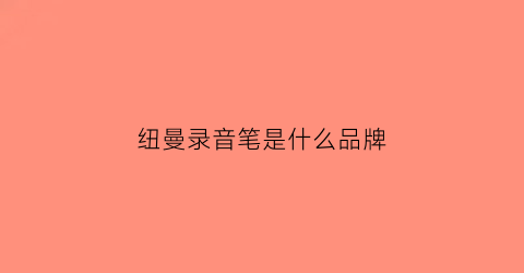 纽曼录音笔是什么品牌(纽曼录音笔是什么品牌的)