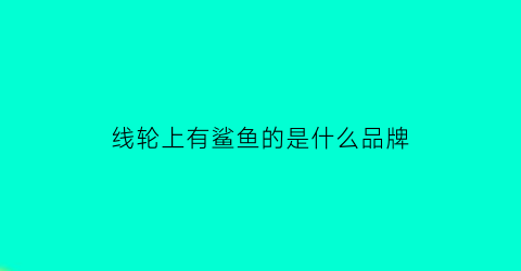 线轮上有鲨鱼的是什么品牌(鲨鱼线是哪)