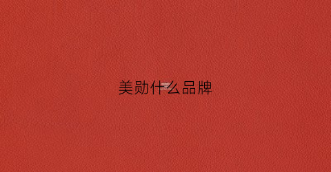 美勋什么品牌(美勋是什么牌子)