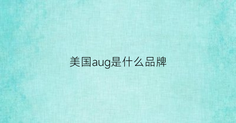 美国aug是什么品牌(aug是哪个国家的)