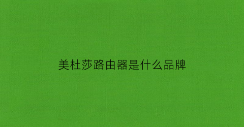 美杜莎路由器是什么品牌(美杜莎网络vps)