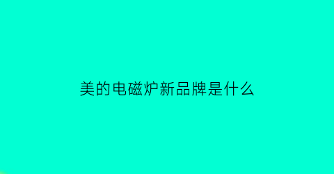 美的电磁炉新品牌是什么(美的电磁炉新款啥型号)