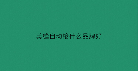美缝自动枪什么品牌好(美缝枪什么牌子最好用)