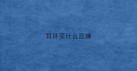 耳环买什么品牌(耳环什么牌子好看)