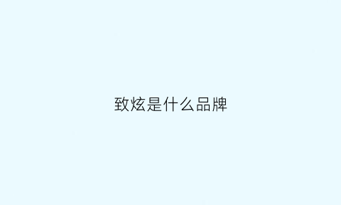 致炫是什么品牌