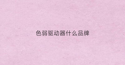 色弱驱动器什么品牌(色弱驱动器什么品牌最好)