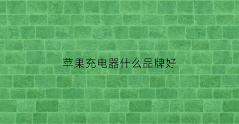 苹果充电器什么品牌好(苹果充电器什么品牌好还不贵)