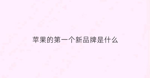 苹果的第一个新品牌是什么(iphone第一个产品)
