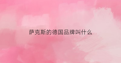 萨克斯的德国品牌叫什么(德国萨克斯音乐家)
