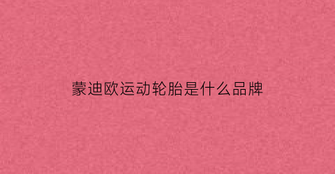 蒙迪欧运动轮胎是什么品牌(2020款蒙迪欧轮胎品牌)