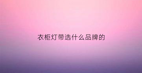 衣柜灯带选什么品牌的(衣柜灯带选什么品牌的比较好)