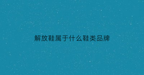 解放鞋属于什么鞋类品牌(解放鞋正品是什么厂)