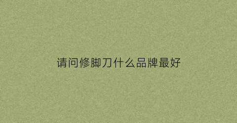 请问修脚刀什么品牌最好(修脚刀哪个牌子最好最快)