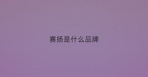 赛扬是什么品牌(赛扬是哪个公司的)