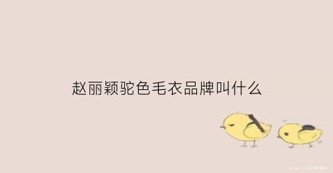 赵丽颖驼色毛衣品牌叫什么(赵丽颖dior毛衣)