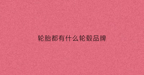 轮胎都有什么轮毂品牌(轮胎包括轮毂价格多少钱)