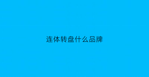 连体转盘什么品牌(什么品牌的转盘好)