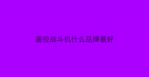 遥控战斗机什么品牌最好(战斗机遥控器)