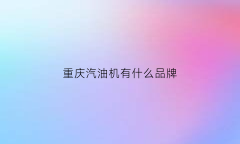 重庆汽油机有什么品牌