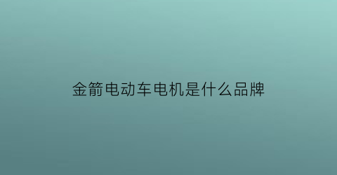 金箭电动车电机是什么品牌(金箭电机10zw6054314ya)