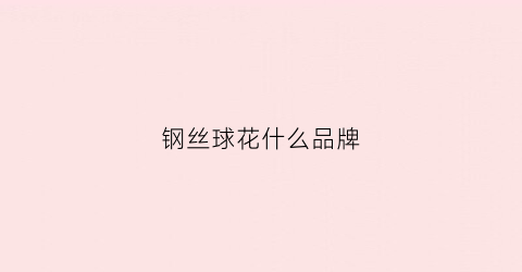 钢丝球花什么品牌(钢丝球花的花语)