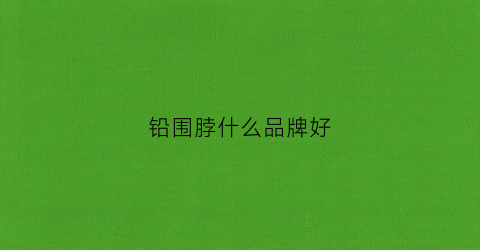 铅围脖什么品牌好(铅围脖什么品牌好用)