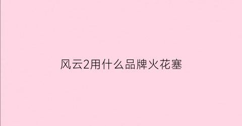 风云2用什么品牌火花塞(风云二用什么机油)