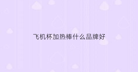 飞机杯加热棒什么品牌好(飞机杯加热棒怎么样)