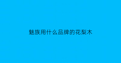 魅族用什么品牌的花梨木(魅族哪个型号好用)