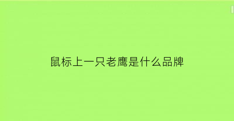 鼠标上一只老鹰是什么品牌(鼠标上一只老鹰是什么品牌标志)