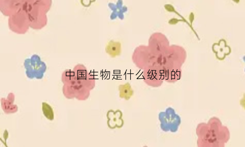 中国生物是什么级别的(中国生物是什么级别的单位)