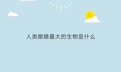 人类眼睛最大的生物是什么(人眼睛最大的直径是多少)