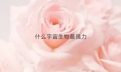 什么宇宙生物最强力(什么宇宙生物最强力呢)