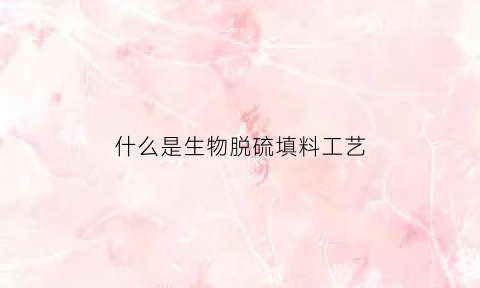什么是生物脱硫填料工艺(什么是生物脱硫填料工艺技术)