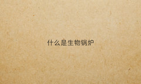什么是生物锅炉(生物锅炉结构示意图)