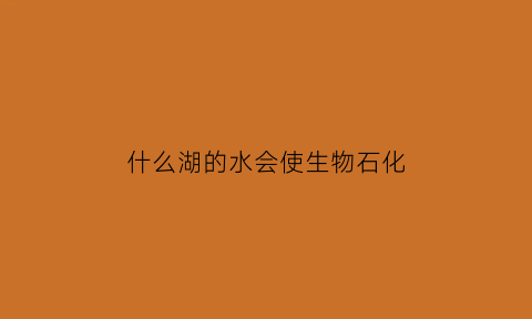 什么湖的水会使生物石化(什么湖的水会使生物石化变质)
