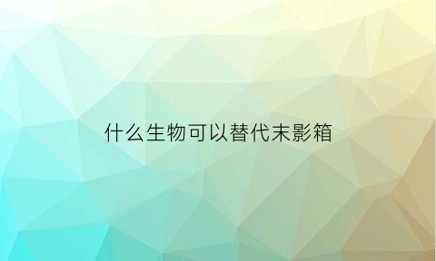 什么生物可以替代末影箱