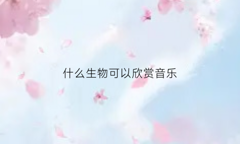 什么生物可以欣赏音乐(什么动物对音乐有独特的反应)