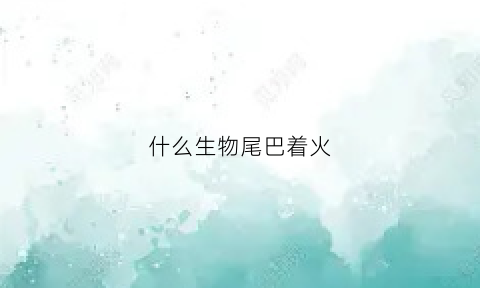 什么生物尾巴着火