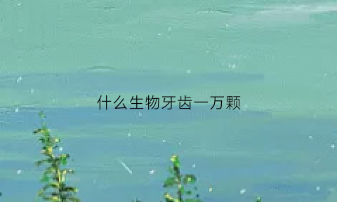 什么生物牙齿一万颗