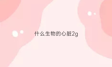 什么生物的心脏2g(什么动物心脏)