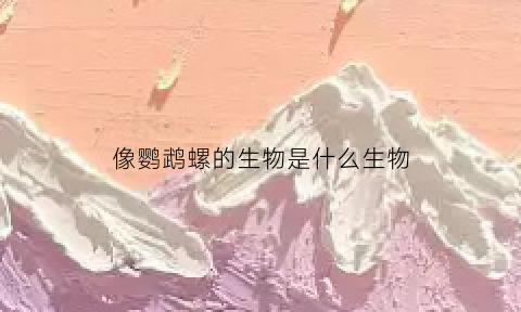 像鹦鹉螺的生物是什么生物(什么像鹦鹉螺号提供了热光和动力是所有机械的灵魂)